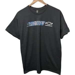 black Chevrolet Chevy automobile brand car truck guy short sleeve crewneck shirt